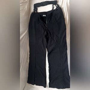 DOLLSKILL Darker Wavz size Large black low rise pants with belt attached